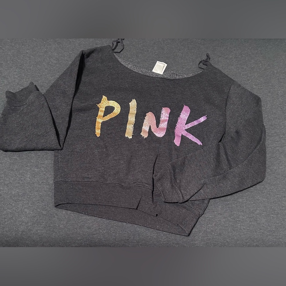 VS PINK Fleece Cropped Sweatshirt